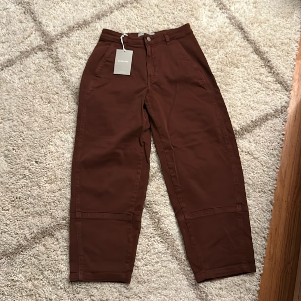 EVERLANE Women's The Utility Barrel Pants Size 4 New With Tags Rosewood